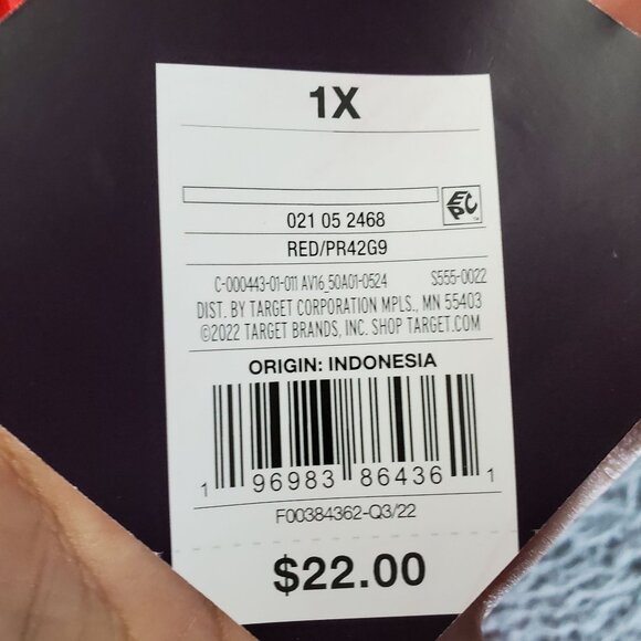 Ava & Viv Top Womens 1X Red Cowl Neck Satin Camisole Adjustable Straps *NWT* - Picture 4 of 9